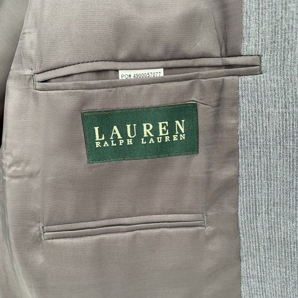 Lauren Ralph Lauren Gray Single Breasted‎ Single Vent Men's Jacket Size 48R - Picture 4 of 7
